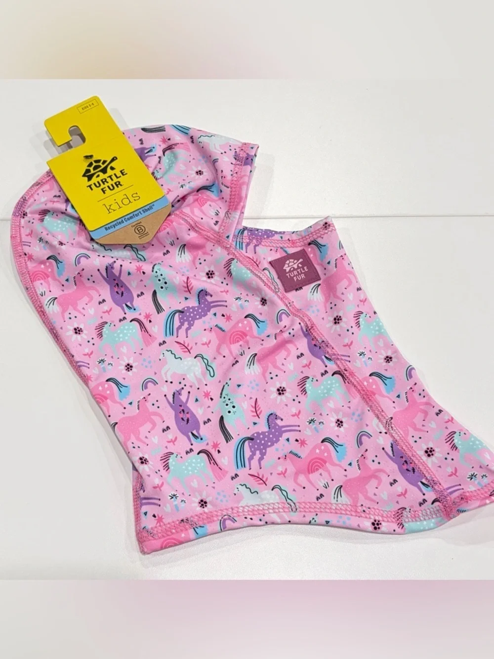 Turtle Fur Kids MaxClava Kids Pink Horses Balaclava Ski Snow Breathable NWT